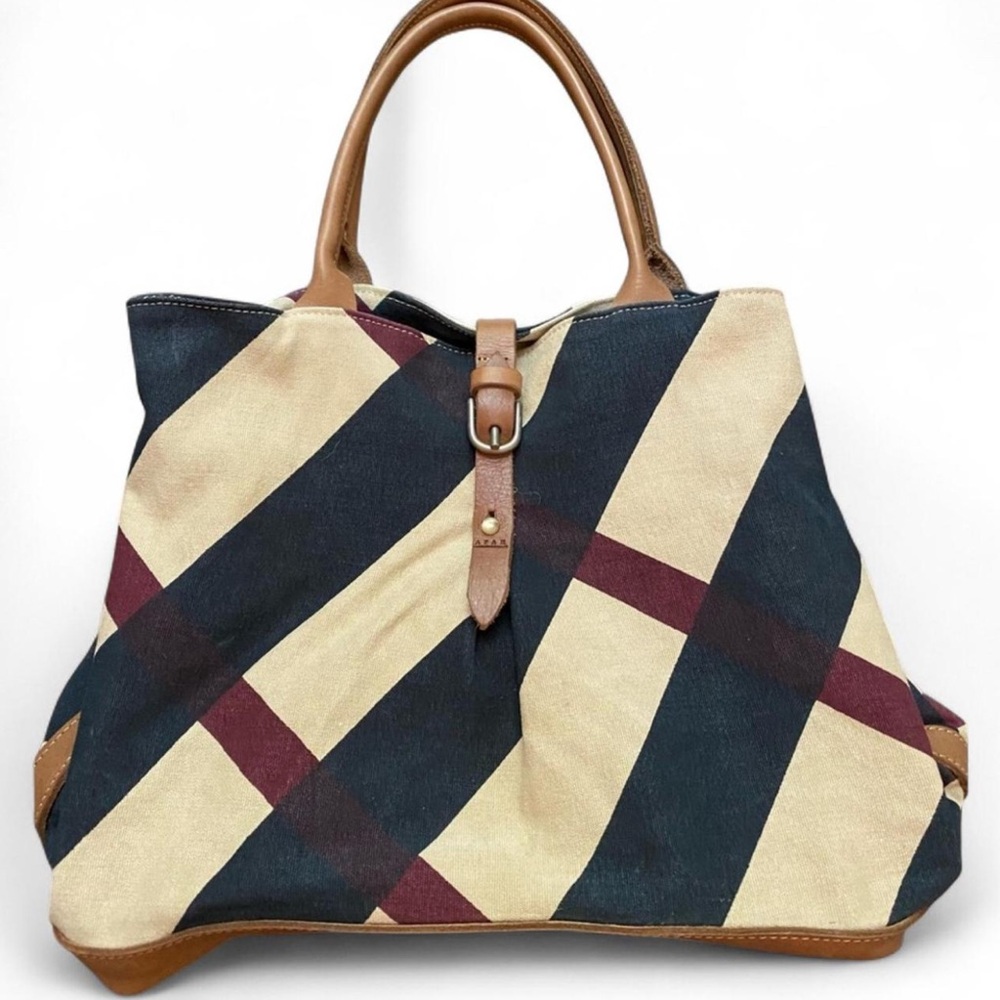 AFAR cotton & leather tote. Great condition! Beautiful bag, expands on sides.
